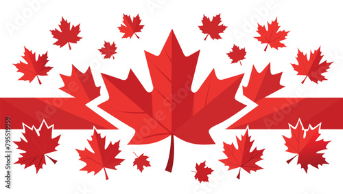 symbol of Canada. maple leaf in red tones.
