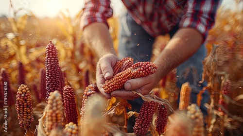 A close-up shot captures the deft hands of farmers as they carefully maneuver harvesting equipmen