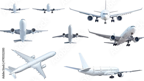 Airplanes on transparent background