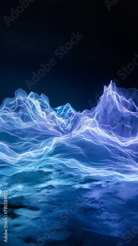 Ethereal visual art of ocean waves in motion