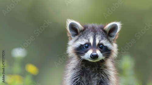 curious cutie baby raccoons inquisitive gaze captured in stunning 8k detail wildlife photo