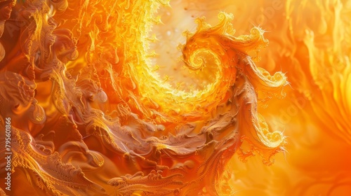 genesis abstract orange spiral background fantasy fractal texture epic biblical illustration