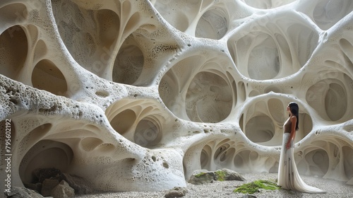 Innovative mycelium sound-absorbing panels showcasing intricate organic designs