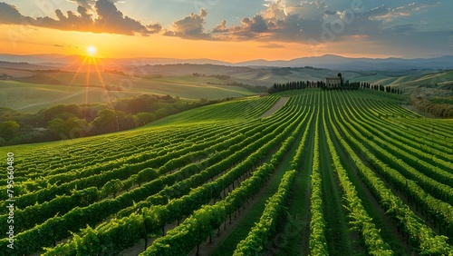 Iconic Tuscany Vineyards at Sunrise: Home to Italy's Finest Wines. Concept Italian Countryside, Tuscany Vineyards, Sunrise Photography, Wine Country, Travel Inspiration