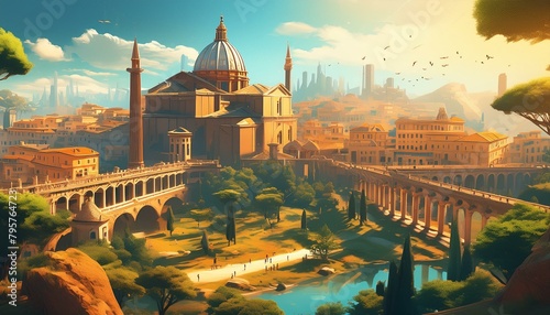Cityscape of the Ancient Roman Empire