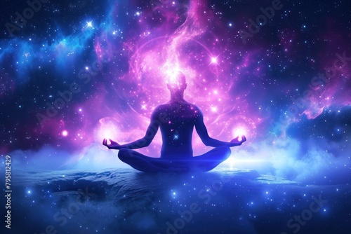 Meditation background spirituality universe outdoors.