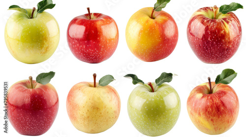 A collection of fresh apples with various color variants suitable for your promotional design. Ease your way into design by collecting this bunch of apples.