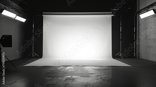 clean black and white backdrop --no objects