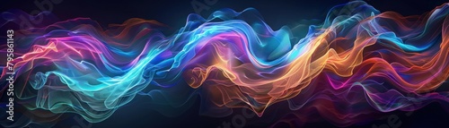 Colorful abstract background with a smooth wave pattern
