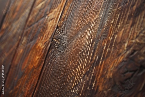 The wood grain is very visible and the texture is rough