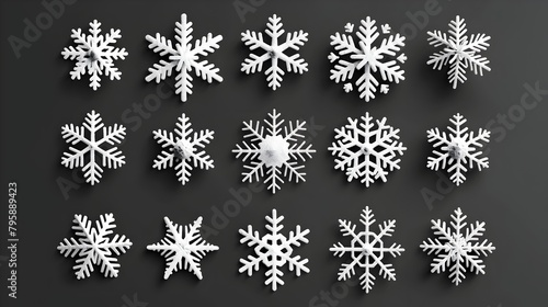 Enchanting Icy Snowflake Patterns against Dramatic Dark Background