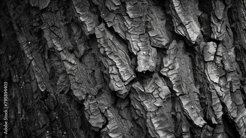 Tree trunk in black and white