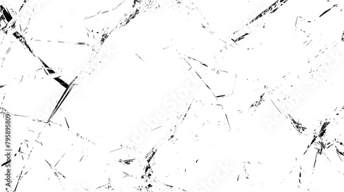Abstract black and white shattered glass texture