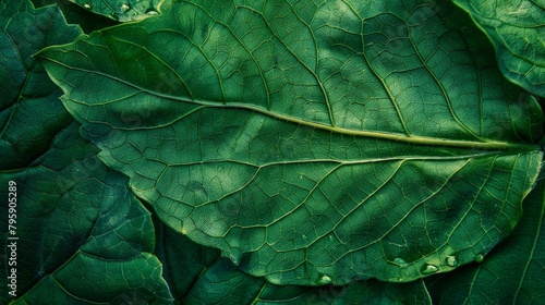 Close-up view of a leaf covered with water drops