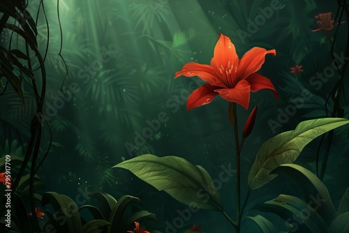 illustration of the scarlet flower