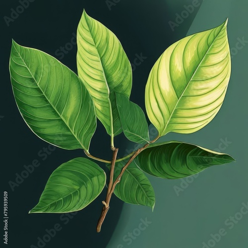 a caladium leaf, leaf green