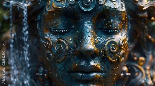 Quenching the Thirst for Immortality:A Divine Nectar Fountain in Cinematic Photographic Style