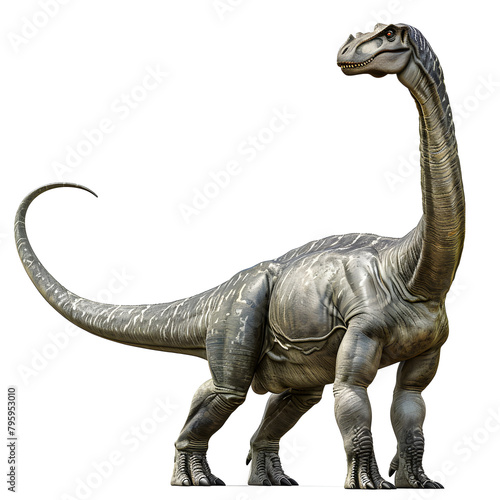 Clipart illustration a diplodocus on white background. Suitable for crafting and digital design projects.[A-0003]