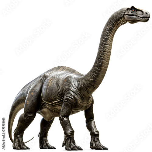 Clipart illustration a diplodocus on white background. Suitable for crafting and digital design projects.[A-0002]