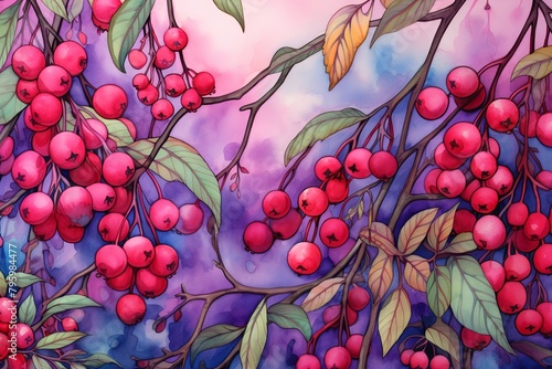 Berry Burst: Wild Berry Bush Gradients in Vibrant Colors