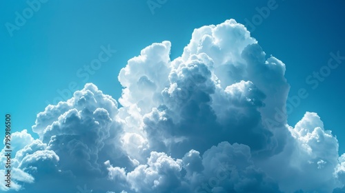 b'Large white cloudscape with blue sky background'