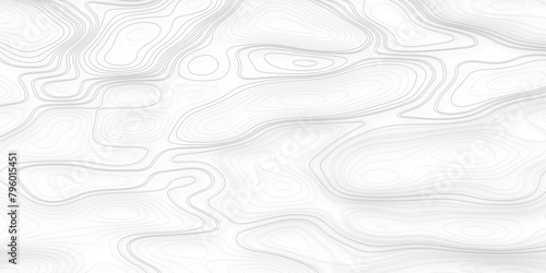Topographic contour map. Seamless pattern with lines White wave paper curved reliefs abstract background, Abstract topographic contours map background.