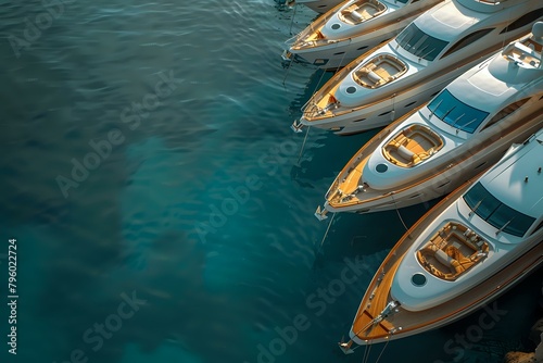 Serene Morning Light on Sleek Luxury Yachts