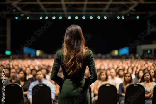 Motivational speaker audience female adult.