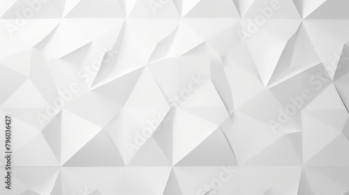 white polygons in 3d wall art