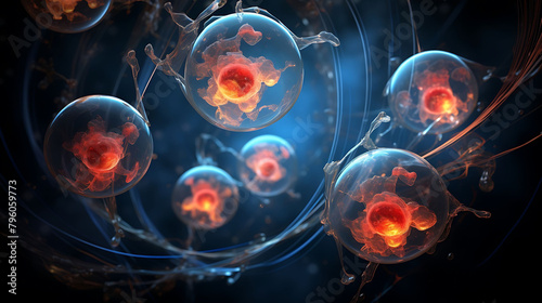 Creative image of embryonic stem cells