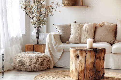 Boho Farmhouse Comfort Cozy Living Room with Textural Touches