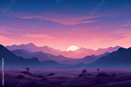 Sultry Desert Twilight Gradients: Captivating Desert Evening Scene for Special Events
