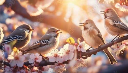 Spring Serenade: Joyful Melodies Among Blossoms and Birds"