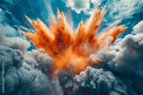 Captivating Colorful Explosion of Energy and Intensity in Dynamic Composition