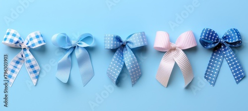 Chic coquette ribbons blue white aesthetic hair accessories for stylish hairdos