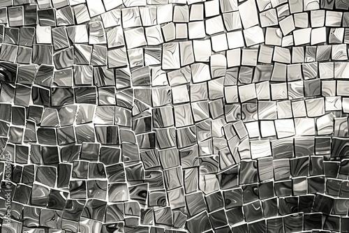 Contemporary Glass Tile Mosaic Texture Background in Glittering Design.