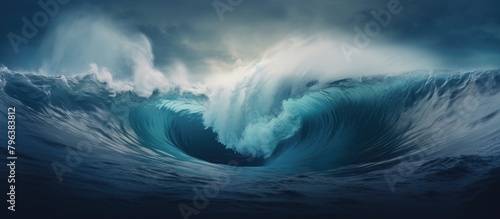 Large Ocean Wave Crashing