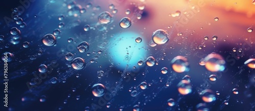 Water Droplets on Window Close-Up