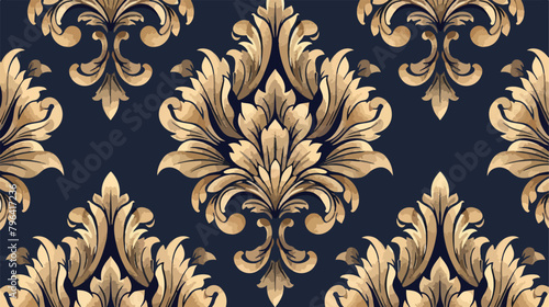 Damask seamless pattern element. Classic luxury onramp