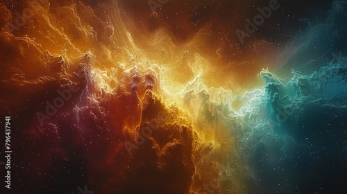 Ink explosions morph into cosmic landscapes, inviting viewers to ponder the mysteries of the universe in abstract form.