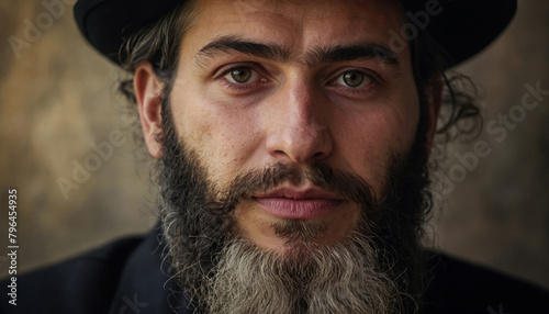 Portrait of religious orthodox Jewish man