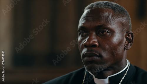 Priest church black African Cross man religion