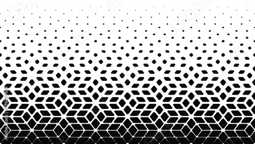 Geometric Pattern Of Black Diamonds On A White Background. Vector illustration.