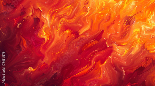 A burst of fiery reds and oranges ignite the canvas, as abstract vector paint swirls and dances in a mesmerizing display of warmth and passion.