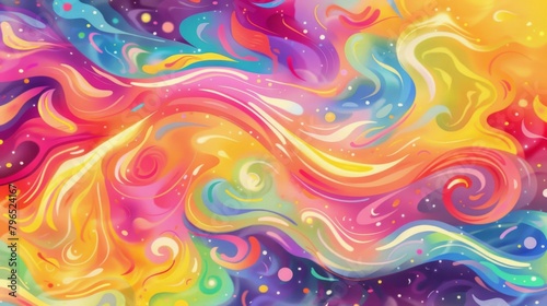Colorful background with whirlpools and meteors