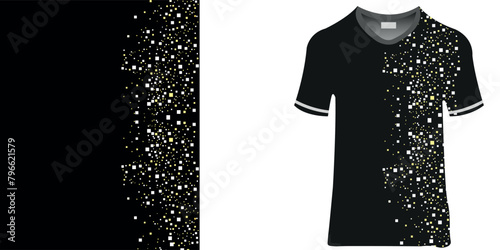 sublimation jersey design black white yellow crack pattern sports vector background soccer football running cycling basketball team wear abstract. vector ilustration