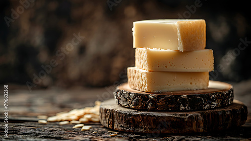 Cheese wooden background. World Milk Day concept