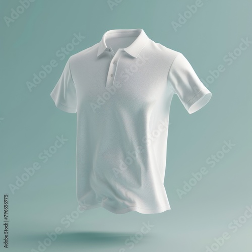 White polo shirt mockup undershirt clothing apparel.