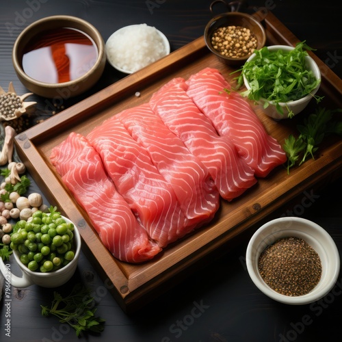 fresh tuna sashimi platter