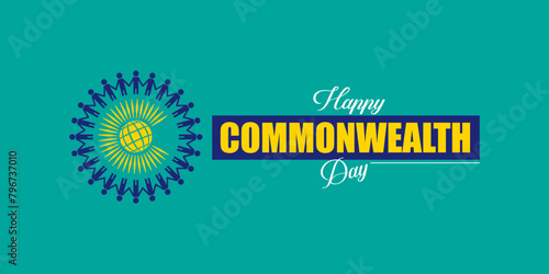 Commonwealth of Nations Day creative banner concept idea design on 24 May Illustration with Helps Guide Activities by Commonwealth Organizations, Organization flag Commonwealth of Nations